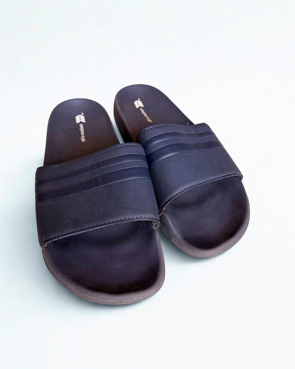 All in Motion Kid’s Slide Sandals Size 12 Navy Blue Sport Pool Slides